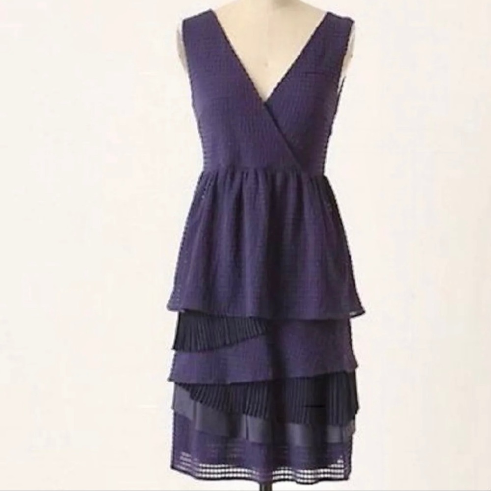 Anthropologie Ric Rac Tiered Flapper Dress - Picture 2 of 13